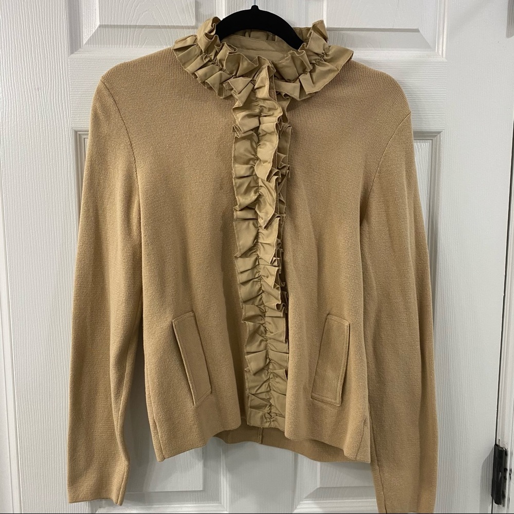 Ralph Lauren ruffled collar button down blouse